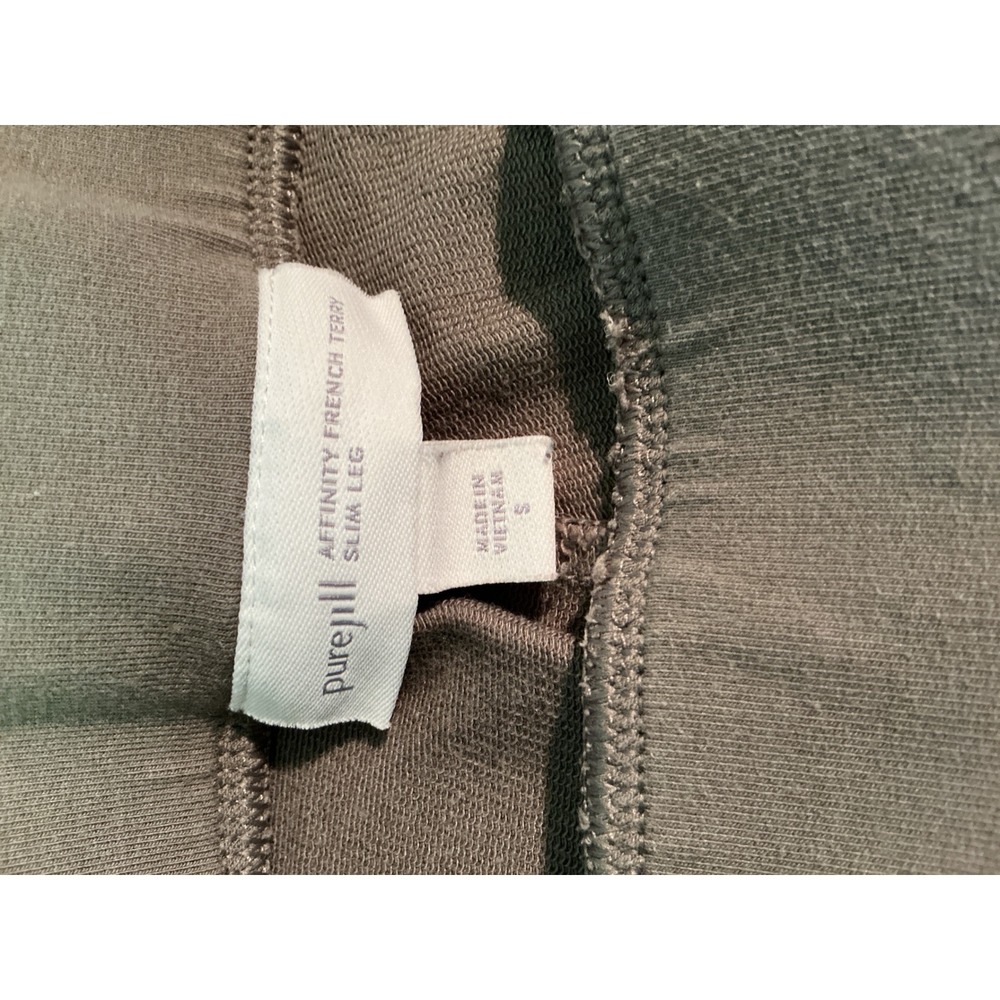 Pure Jill Affinity French Terry Slim Leg Pants Gray Small Pull On Pockets - Picture 2 of 6